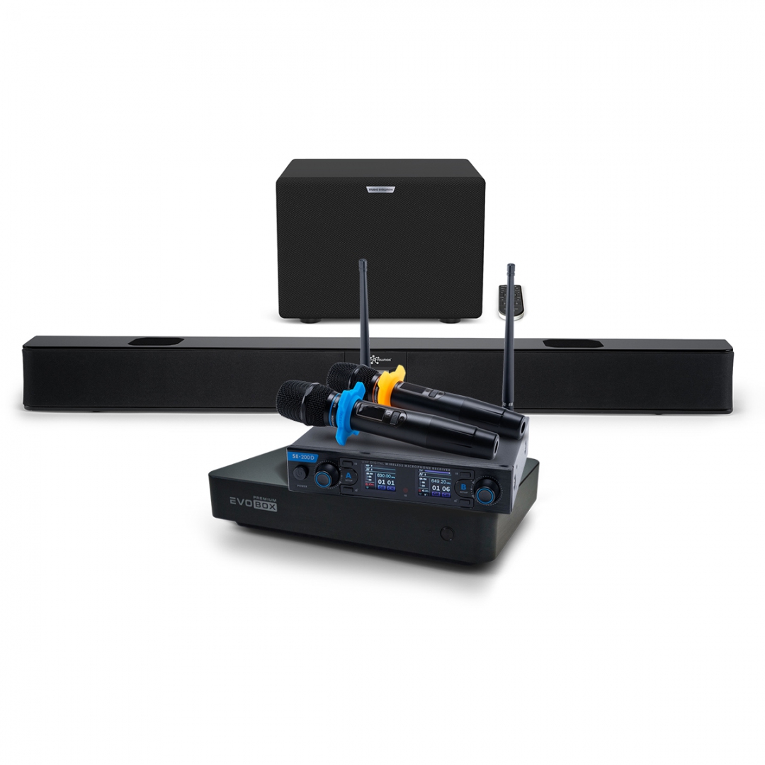 Hi-End караоке-система EVOBOX Premium + EvoSoundBar (саундбар с караоке) в Копейске
