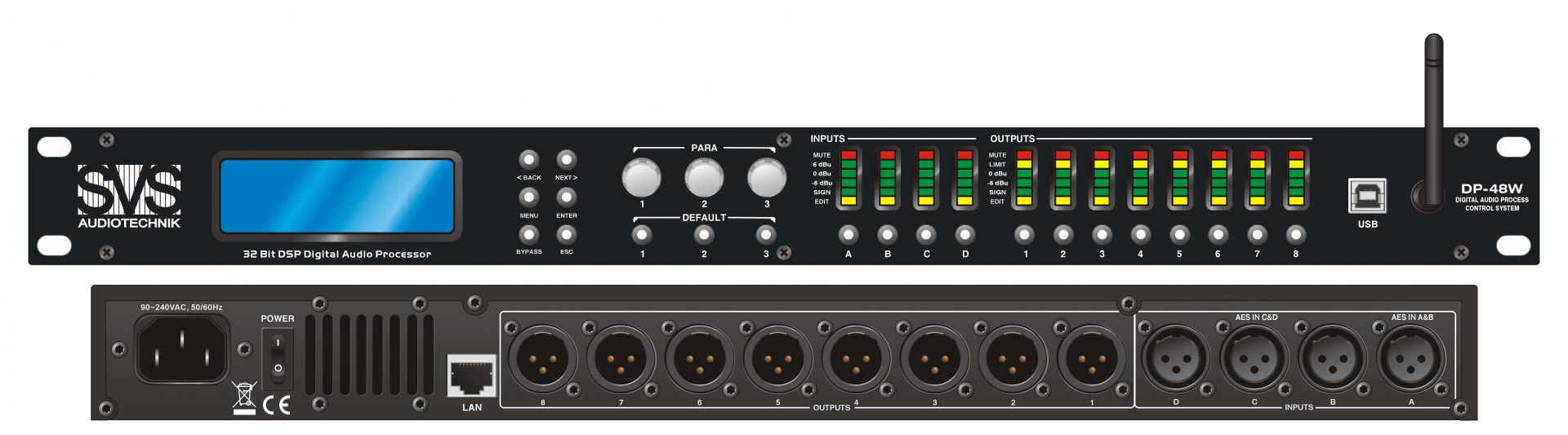 SVS Audiotechnik DP-48W Цифровой процессор: 4 входа 8 выходов в Копейске