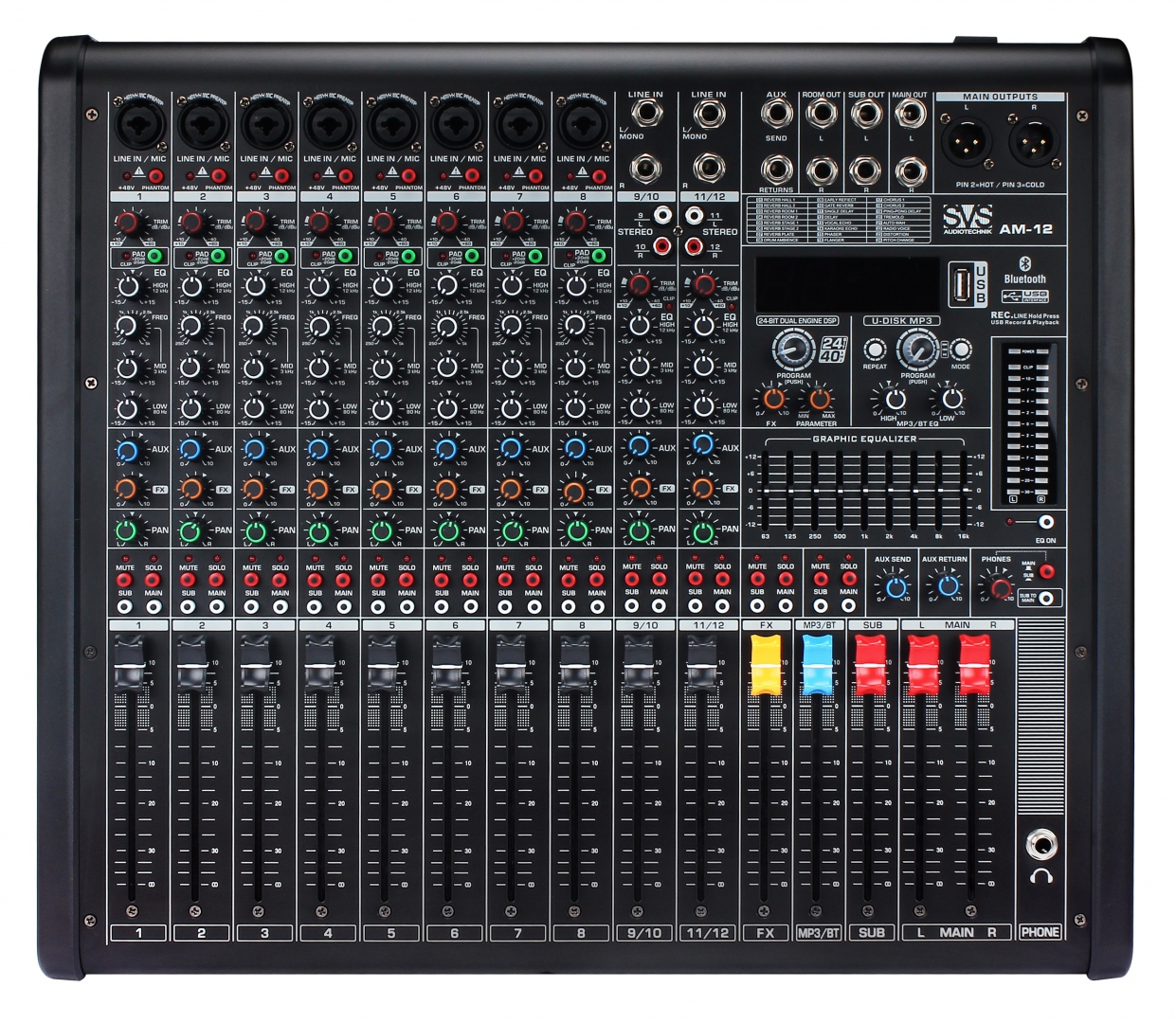 SVS Audiotechnik mixers AM-12 Микшерный пульт аналоговый, 12-канальный в Копейске